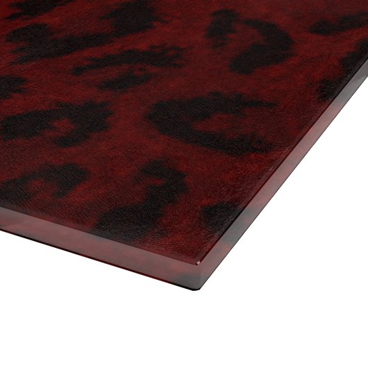 Red Leopard Skin Cutting Board Schneidebrett (Ecke)