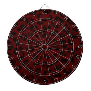 Red Leopard Skin Dart Board Dartscheibe