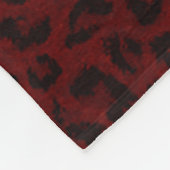 Red Leopard Skin Fleece Blanket (Ecke)