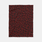 Red Leopard Skin Fleece Blanket (Vorderseite)