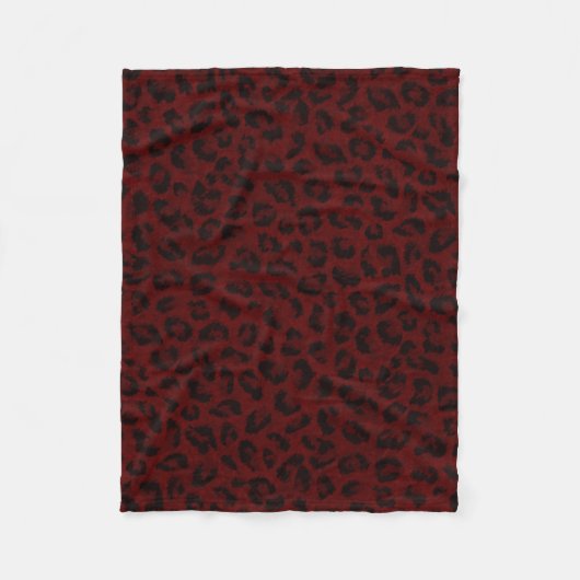 Red Leopard Skin Fleece Blanket (Vorderseite)