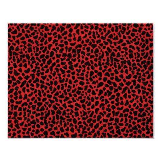 Red Leopard Skin Fotodruck (Vorne)