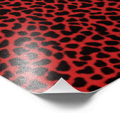 Red Leopard Skin Fotodruck (Ecke)