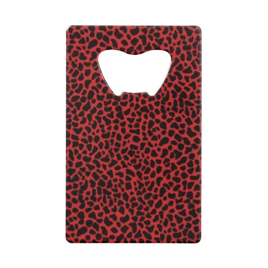 Red Leopard Skin Geldkarten Flaschenöffner (Vorderseite)