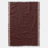 Red Leopard Skin Throw Blanket Decke (Vorderseite Vertikal)