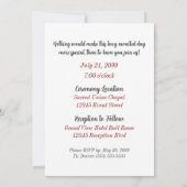 Red Lesbian Gay Two Brides Wedding Einladung (Rückseite)