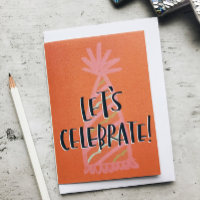 Red Let's Celebrate Birthday Hat