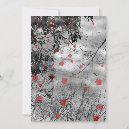 Red Letter Day Goth Wedding Einladung (Vorderseite)