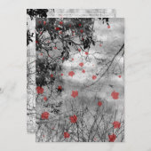 Red Letter Day Goth Wedding Einladung (Vorne/Hinten)