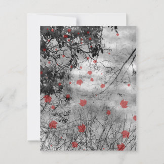 Red Letter Day Goth Wedding RSVP Karte