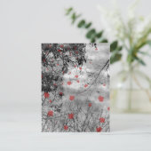 Red Letter Day Goth Wedding RSVP Karte (Stehend Vorderseite)