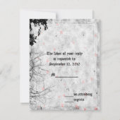 Red Letter Day Goth Wedding RSVP Karte (Rückseite)