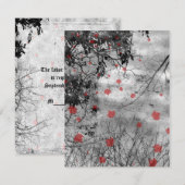 Red Letter Day Goth Wedding RSVP Karte (Vorne/Hinten)
