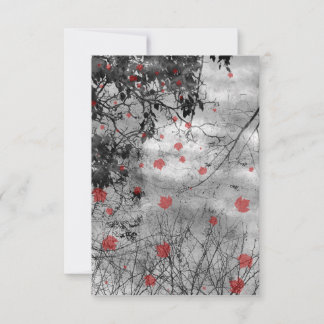 Red Letter Day Goth Wedding RSVP Karte