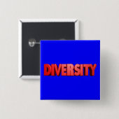 Red Letter Diversity Square Button (Vorne & Hinten)