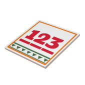 Red Letter Italian Design, Hausnummer Tile Fliese (Seite)