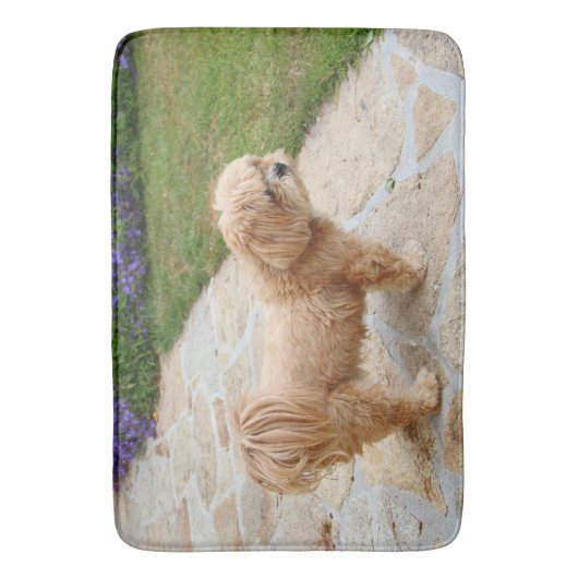 Red Lhasa Apso Hund Badematte (Vorderseite Vertikal)