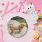 Red Lhasa Apso Hund Pappteller (Party)