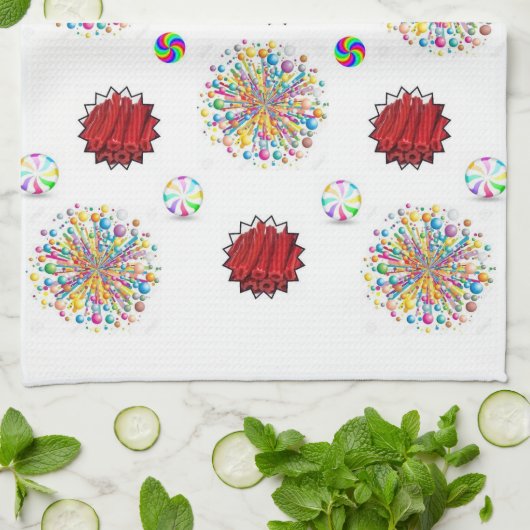 Red Licorice Kitchen Handtuch (Gefaltet)