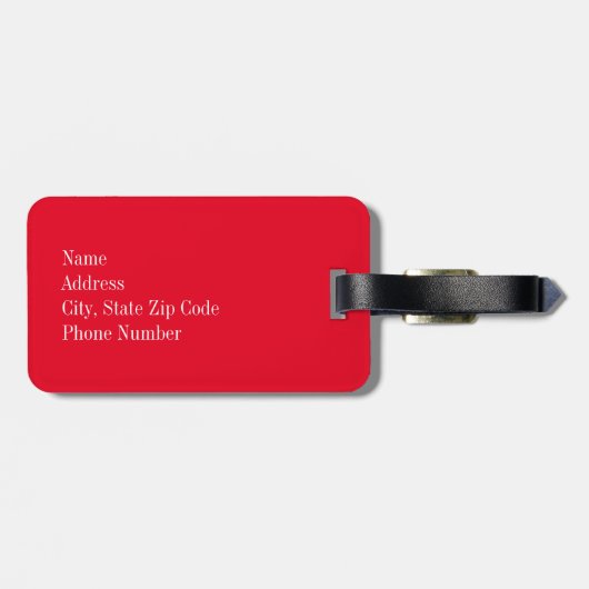 Red Liebe Anchor Nautic Gepäckanhänger (Rückseite horizontal)