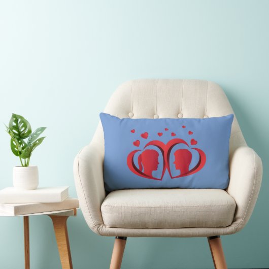 Red Liebe Couple Pillow Romantische Wohngestaltung Lendenkissen (Stuhl )
