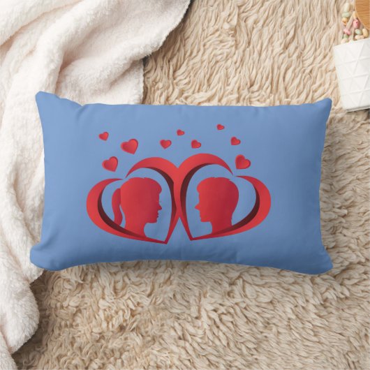 Red Liebe Couple Pillow Romantische Wohngestaltung Lendenkissen (Decke)