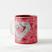 Red Liebe Diamond Heart Tasse (Vorderseite Links)