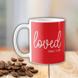 Red Liebe Faith Zitat minimalistisch Kaffeetasse