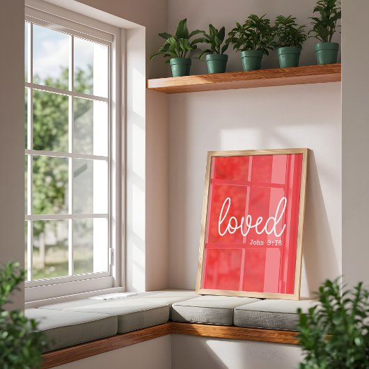 Red Liebe Faith Zitat minimalistisch Poster