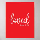 Red Liebe Faith Zitat minimalistisch Poster (Vorne)