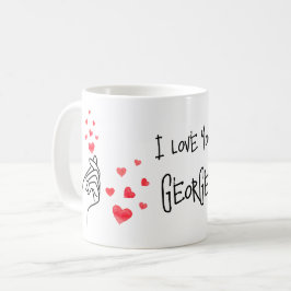 Red Liebe Finger Herzen Kaffee Tasse