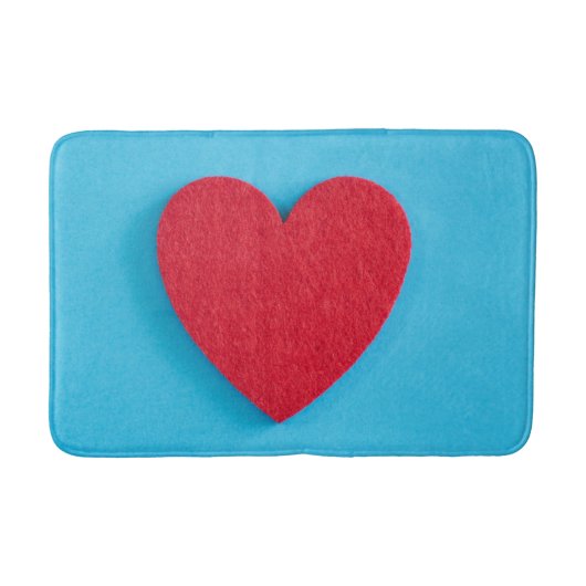 Red Liebe Heart Badematte (Vorderseite)