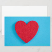 Red Liebe Heart Briefpapier (Vorne/Hinten)
