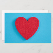 Red Liebe Heart Briefpapier (Vorne/Hinten)