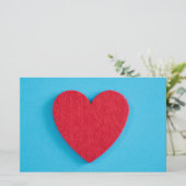 Red Liebe Heart Briefpapier (Stehend Vorderseite)