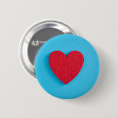 Red Liebe Heart Button (Vorne & Hinten)