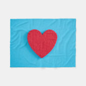 Red Liebe Heart Fleecedecke (Vorderseite (Horizontal))