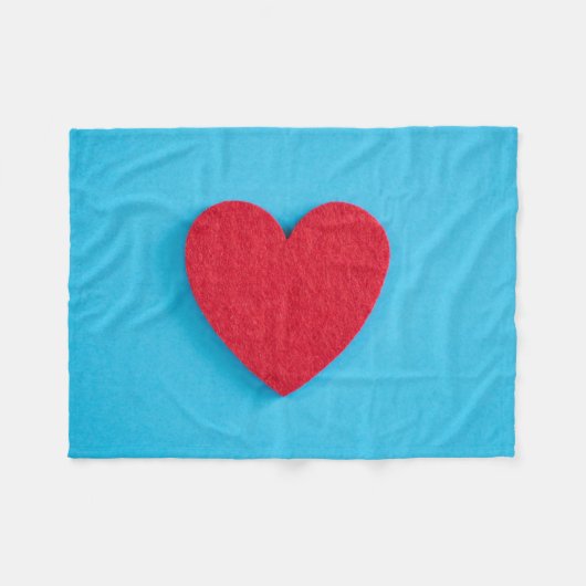 Red Liebe Heart Fleecedecke (Vorderseite (Horizontal))