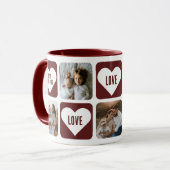 Red Liebe Heart Foto Beste Mama je Tasse (Vorderseite Links)