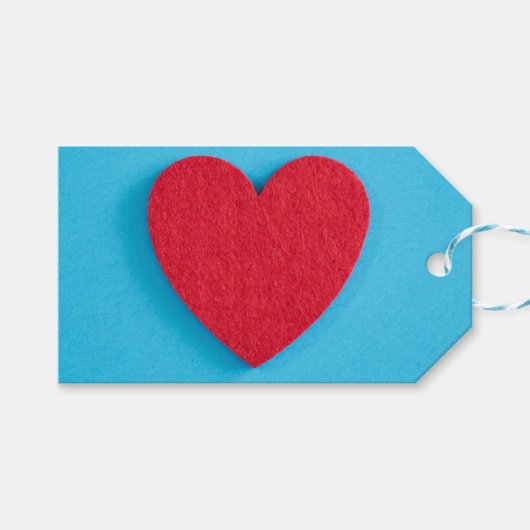 Red Liebe Heart Geschenkanhänger (Vorderseite (Horizontal))