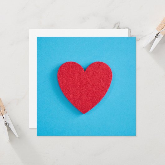 Red Liebe Heart Karte (Vorderseite/Rückseite Beispiel)