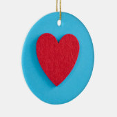 Red Liebe Heart Keramik Ornament (Rechts)
