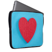 Red Liebe Heart Laptopschutzhülle (Vorne Rechts)