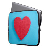 Red Liebe Heart Laptopschutzhülle (Vorderseite Links)