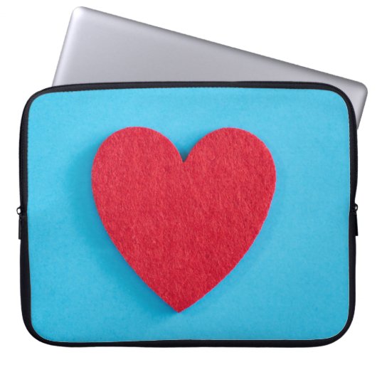 Red Liebe Heart Laptopschutzhülle (Vorderseite)