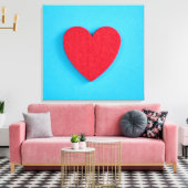 Red Liebe Heart Leinwanddruck (Insitu (Wohnzimmer))