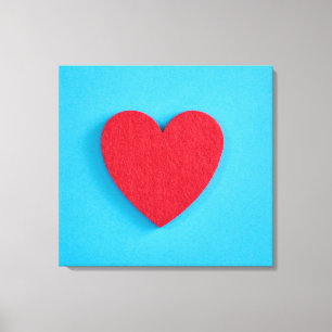 Red Liebe Heart Leinwanddruck