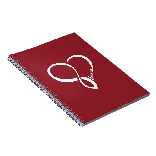 Red Liebe Heart Notebook Notizblock (Rechte Seite)