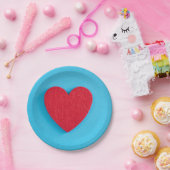 Red Liebe Heart Pappteller (Party)