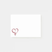 Red Liebe Heart PostIt Notizen (Vorderseite)